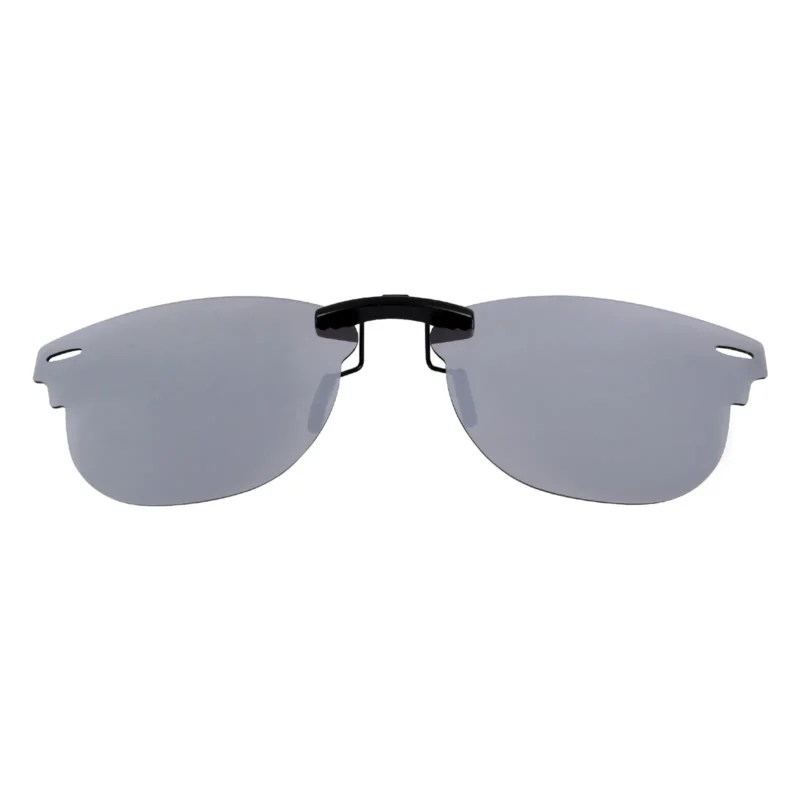 Custom Polarized Clip on Sunglasses For RayBan CLUBMASTER RB5154 49x21 5154 (Silver Coating)