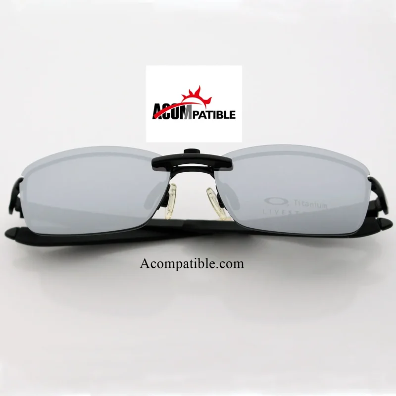 Custom Polarized  Clip On Sunglasses For Oakley WINGSPAN OX5040 5040 53x17 (Silver) - Image 2