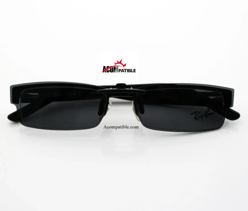 Custom Polarized Clip on Sunglasses For RayBan RB6182 53x17 (Black Color Lenses) - Image 3