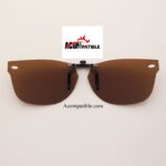 Custom Polarized Clip on Sunglasses For RayBan NEW WAYFARER RB5184 (RX5184) 50x18 (Bronze Brown)