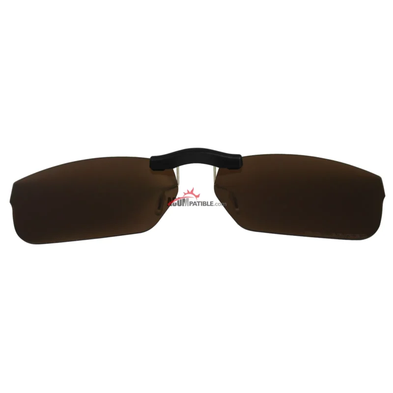 Custom Polarized Clip on Replacement Sunglasses For Oakley 1060 BUCKET 53x17-F OX1060 (Bronze Brown)