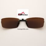 Custom Polarized Clip On Replacement Sunglasses For Oakley RHINOCHASER OX3111 52 X19 (Bronze Brown)
