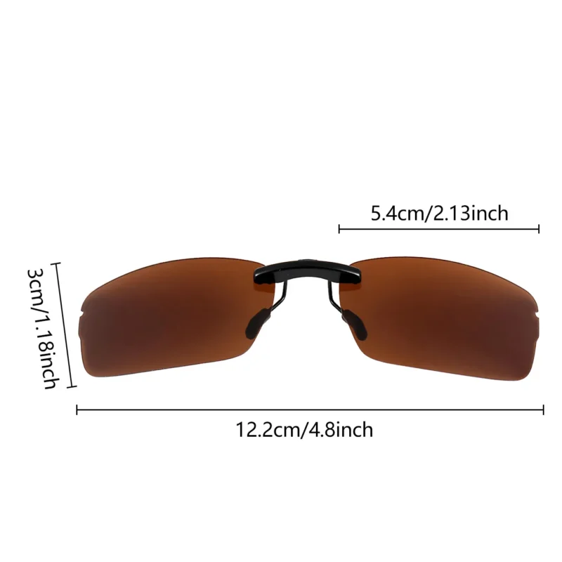 Custom Polarized Clip On Replacement Sunglasses For Oakley RHINOCHASER OX3111 52 X19 (Bronze Brown) - Image 3