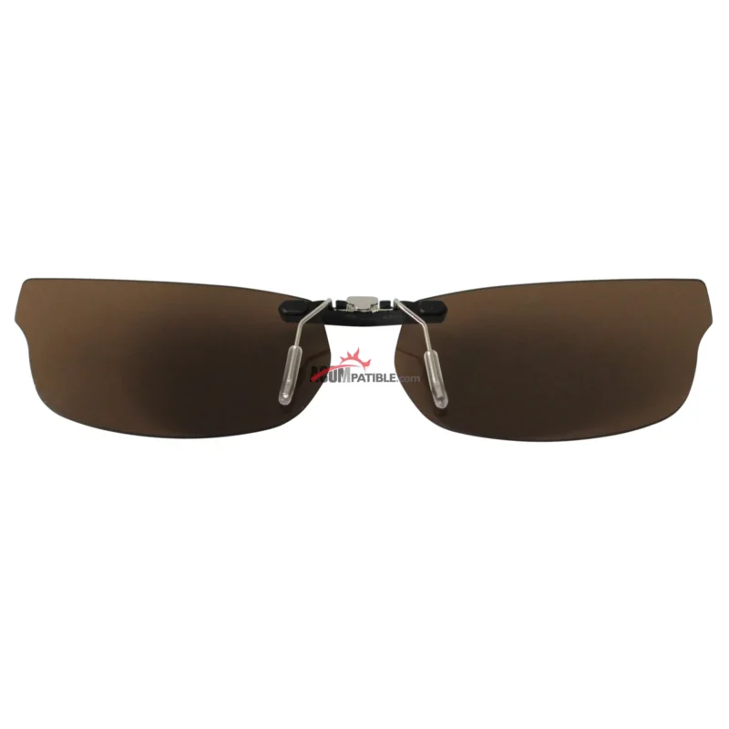 Custom Polarized  Clip On Sunglasses For RayBan RB5187 (RX5187) 52x16 (Bronze Brown) - Image 3