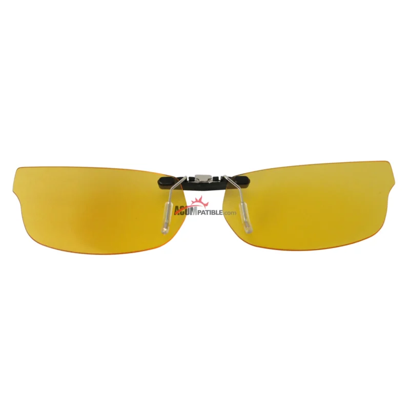 Custom Polarized  Clip On Sunglasses For RayBan RB5187 (RX5187) 52x16 (Yellow) - Night Vision - Image 3