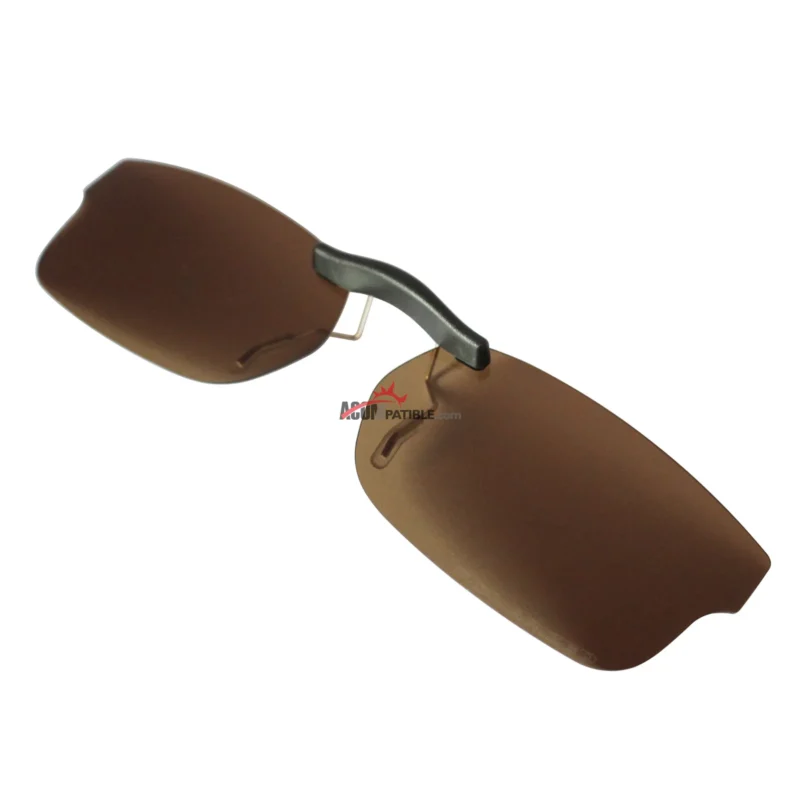 Custom Polarized Clip on Sunglasses For RayBan RB5187 (RX5187) 50x16 (Bronze Brown)