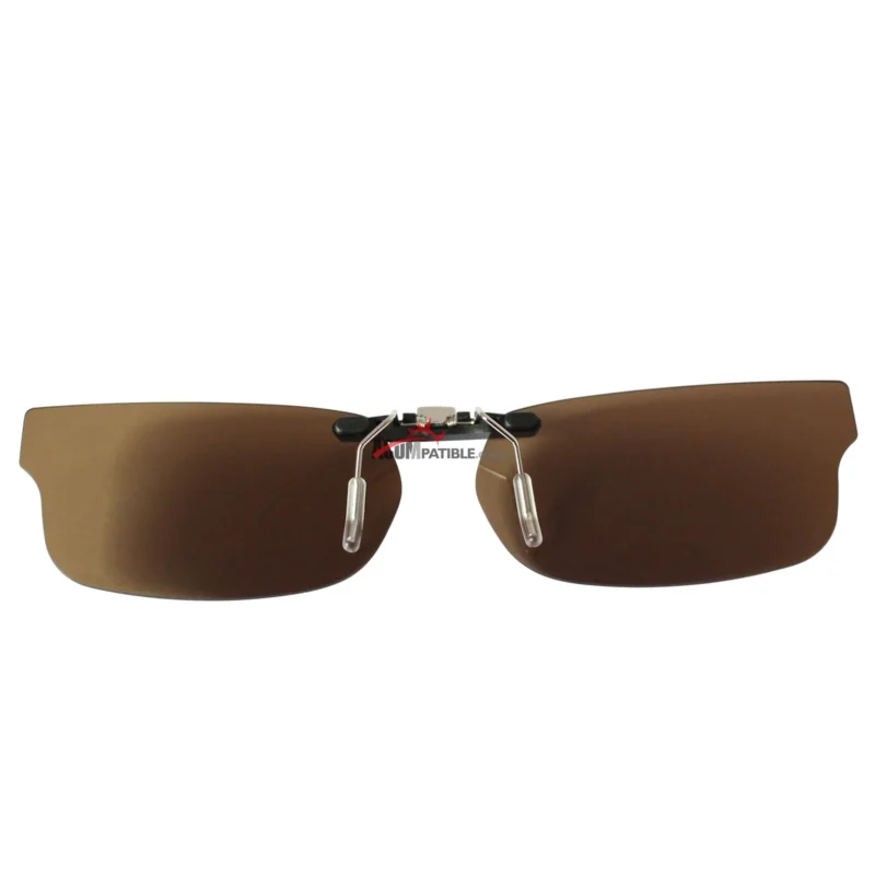 Custom Polarized Clip on Sunglasses For RayBan RB5187 (RX5187) 50x16 (Bronze Brown) - Image 3