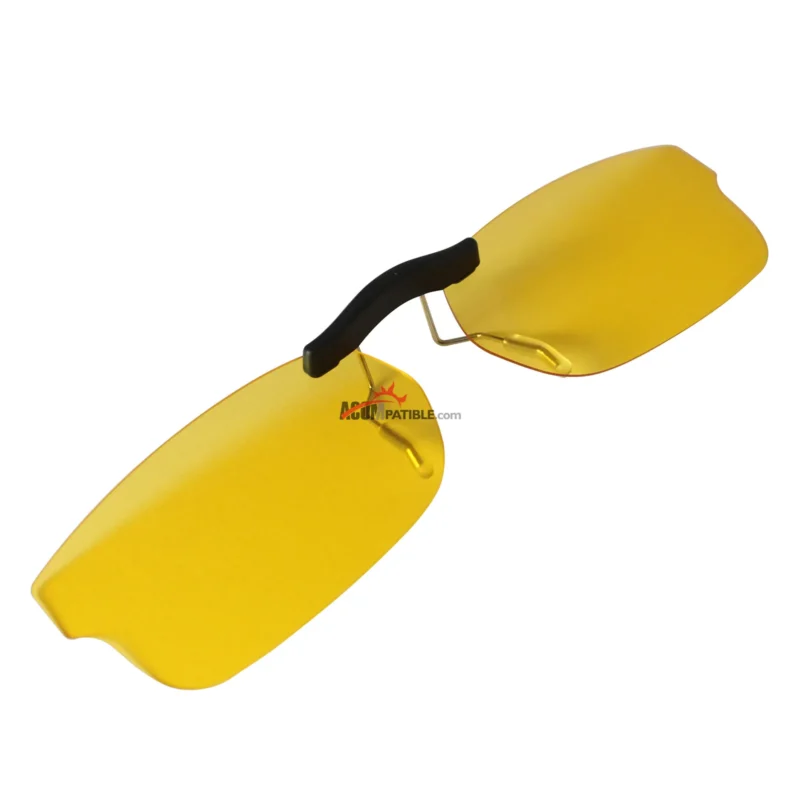 Custom Polarized Clip on Sunglasses For RayBan RB5187 (RX5187) 50x16 (Yellow) - Night Vision - Image 2