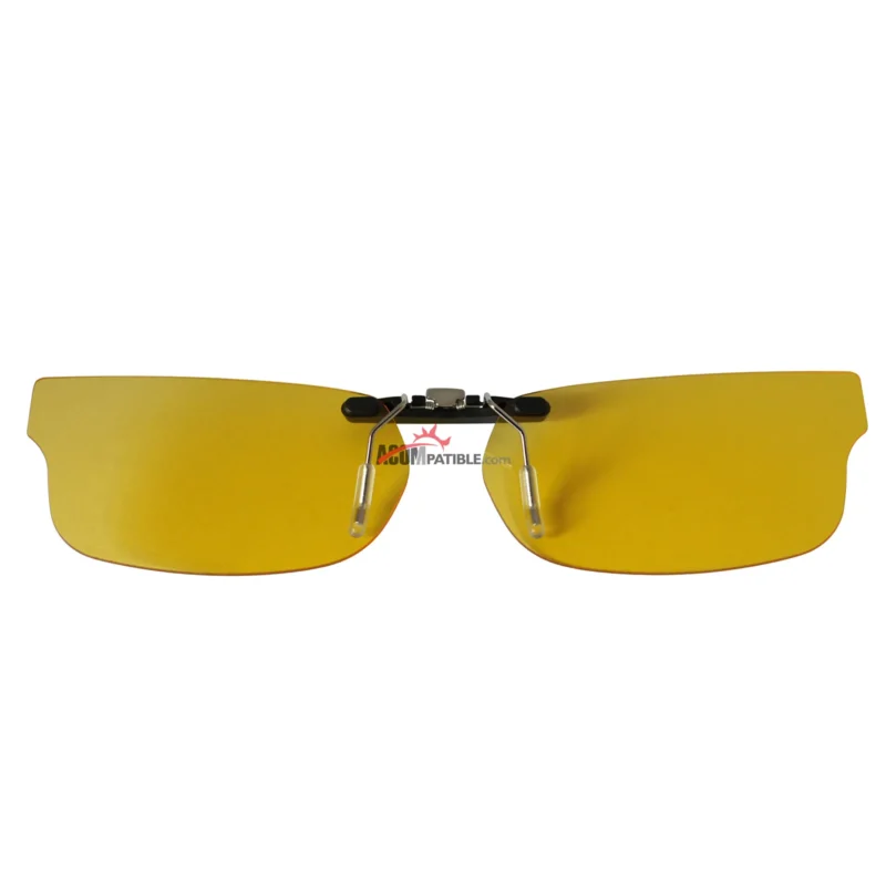 Custom Polarized Clip on Sunglasses For RayBan RB5187 (RX5187) 50x16 (Yellow) - Night Vision - Image 3