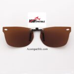 Custom Polarized Clip On Sunglasses For RAYBAN RB5228 (RX5228) 50-17-140 50X17 (Bronze Brown)