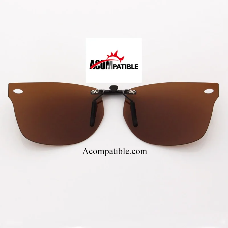 Custom Polarized Clip On Sunglasses For RAYBAN RB5228 (RX5228) 50-17-140 50X17 (Bronze Brown)