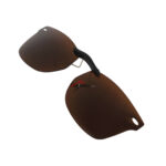 Custom Polarized Clip On Sunglasses For RayBan RB5228 (55mm) 55-17-140 55x17 (Bronze Brown)