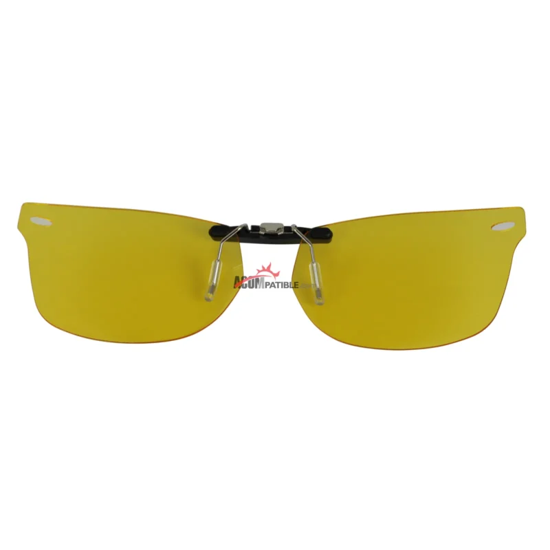 Custom Polarized Clip On Sunglasses For RAYBAN RB5228 (RX5228) 50-17-140 50x17 (Yellow) - Night Vision - Image 3