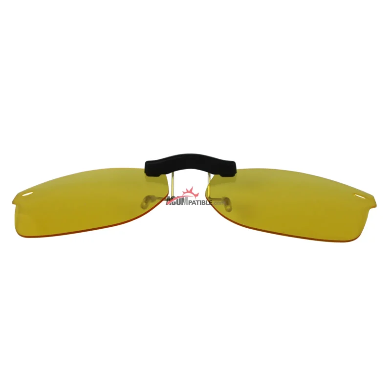 Custom Polarized Clip On Sunglasses For RAYBAN RB5228 (RX5228) 50-17-140 50x17 (Yellow) - Night Vision - Image 4