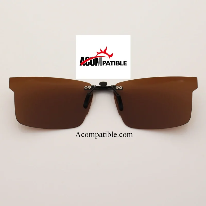 Custom Polarized Clip On Sunglasses For RayBan RB8411 (RX8411) 54-17-140  54x17 (Bronze Brown)