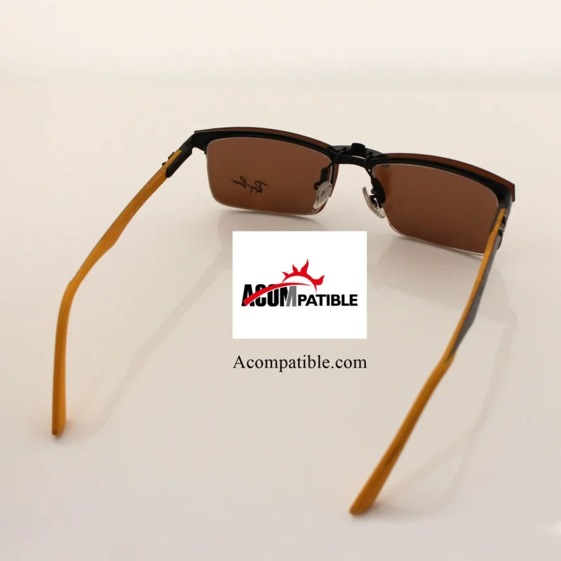 Custom Polarized Clip On Sunglasses For RayBan RB8411 (RX8411) 54-17-140  54x17 (Bronze Brown) - Image 4