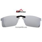 Custom Polarized Clip On Sunglasses For RayBan RB8411 (RX8411) 54-17-140 54x17 (Silver Color Lenses)