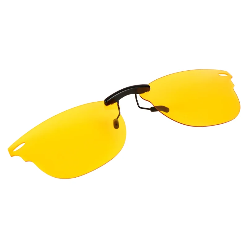 Custom Polarized Clip on Sunglasses For RayBan CLUBMASTER RB5154 (RX5154) 51x21 (Amber Yellow Color) - Image 2