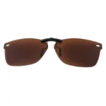 Custom Polarized Clip On Sunglasses For RayBan RB5228 (RX5228) 53-17-140 53x17 (Bronze Brown)