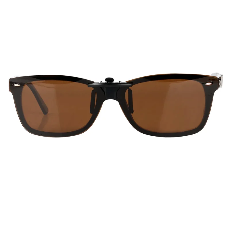 Custom Polarized Clip On Sunglasses For RayBan RB5228 (RX5228) 53-17-140 53x17 (Bronze Brown) - Image 4