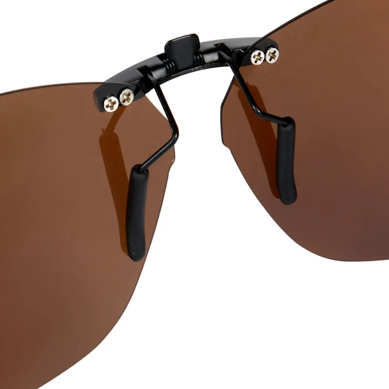 Custom Polarized Clip On Sunglasses For RayBan RB5228 (RX5228) 53-17-140 53x17 (Bronze Brown) - Image 5