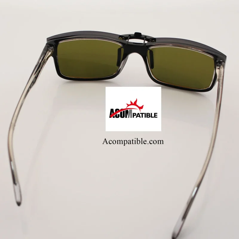 Custom Polarized Clip on Sunglasses For RayBan RB5245 (RX5245) 52x17 (Black) - Image 3