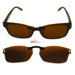 Custom Polarized  Clip On Replacement Sunglasses For Oakley Impulsive 52 OX1129 52x17 (Bronze Brown)