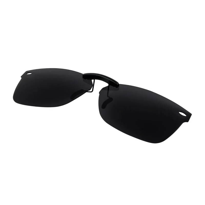 Custom Polarized Clip On Sunglasses  For RayBan RB5228 (55mm) 55-17-140 55x17 (Black Color) - Image 2