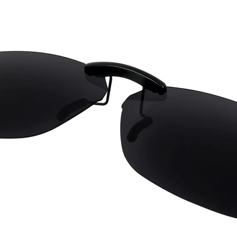 Custom Polarized Clip On Sunglasses  For RayBan RB5228 (55mm) 55-17-140 55x17 (Black Color) - Image 5