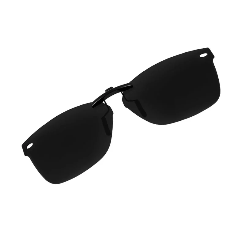 Custom Polarized Clip On Sunglasses  For RayBan RB5228 (55mm) 55-17-140 55x17 (Black Color) - Image 3