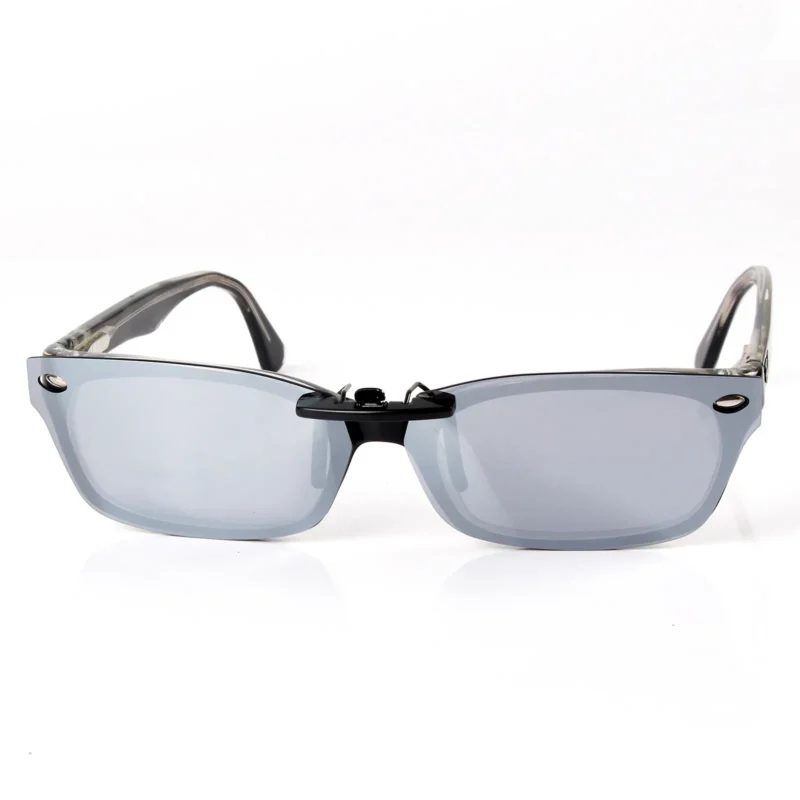 52mm Silver Custom Polarized Clip On Sunglasses For RayBan RB5150