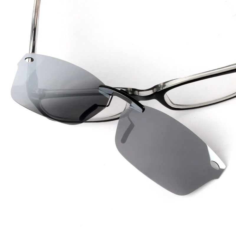 52mm Silver Custom Polarized Clip On Sunglasses For RayBan RB5150