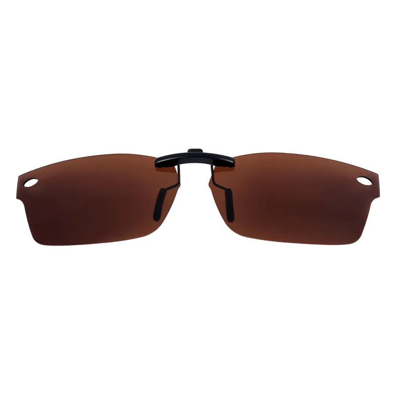 Custom Polarized Clip On Sunglasses For RayBan RB5206 (52mm) 52-18-140 52x18 (Bronze Brown)