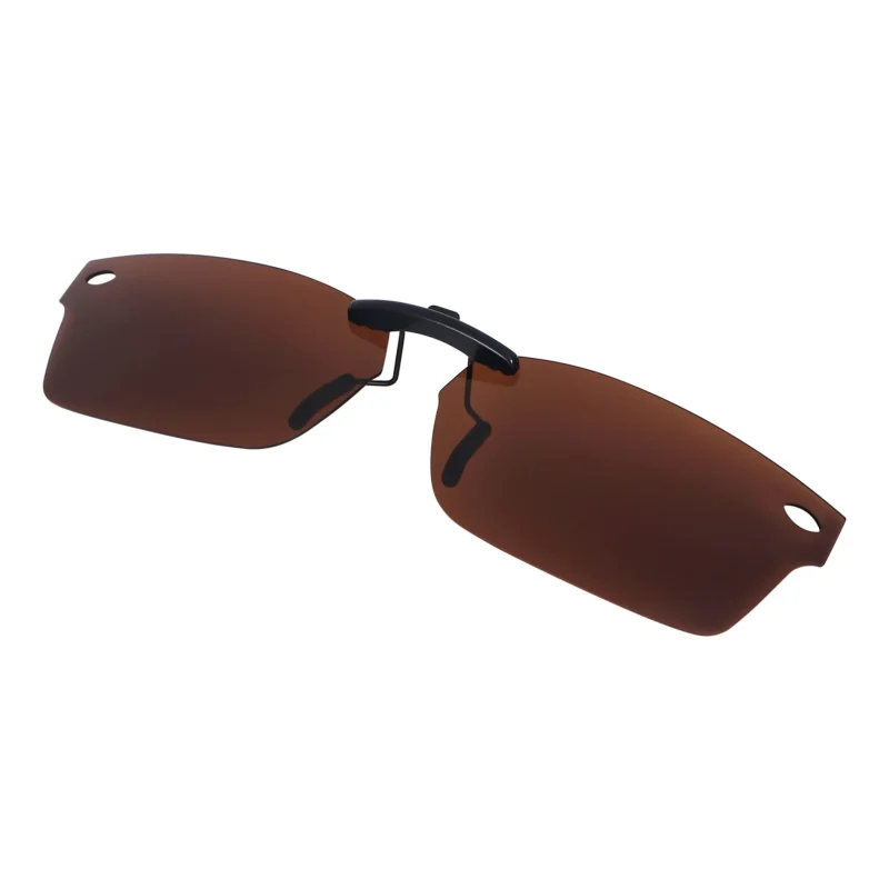 Custom Polarized Clip On Sunglasses For RayBan RB5206 (52mm) 52-18-140 52x18 (Bronze Brown) - Image 2