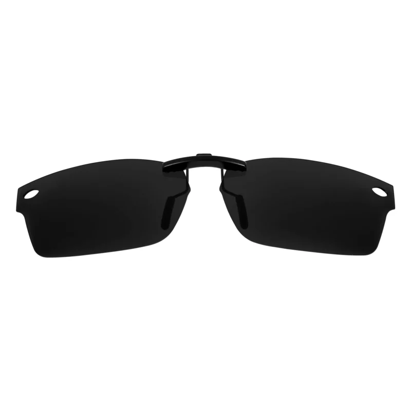 Custom Polarized Clip On Sunglasses For RayBan RB5206 (52mm) 52-18-140 52x18 (Black Color)