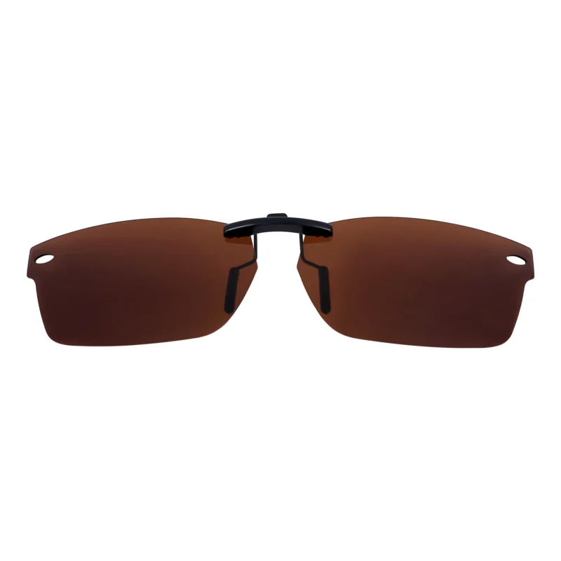 Custom Polarized Clip On Sunglasses  For RayBan RB5206 (54mm) 54-18-145 54x18 (Bronze Brown)