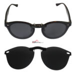 Custom Polarized Clip On Sunglasses For Ray-Ban RB2180V (47mm) 47-21-145 47x21 (Black Color)