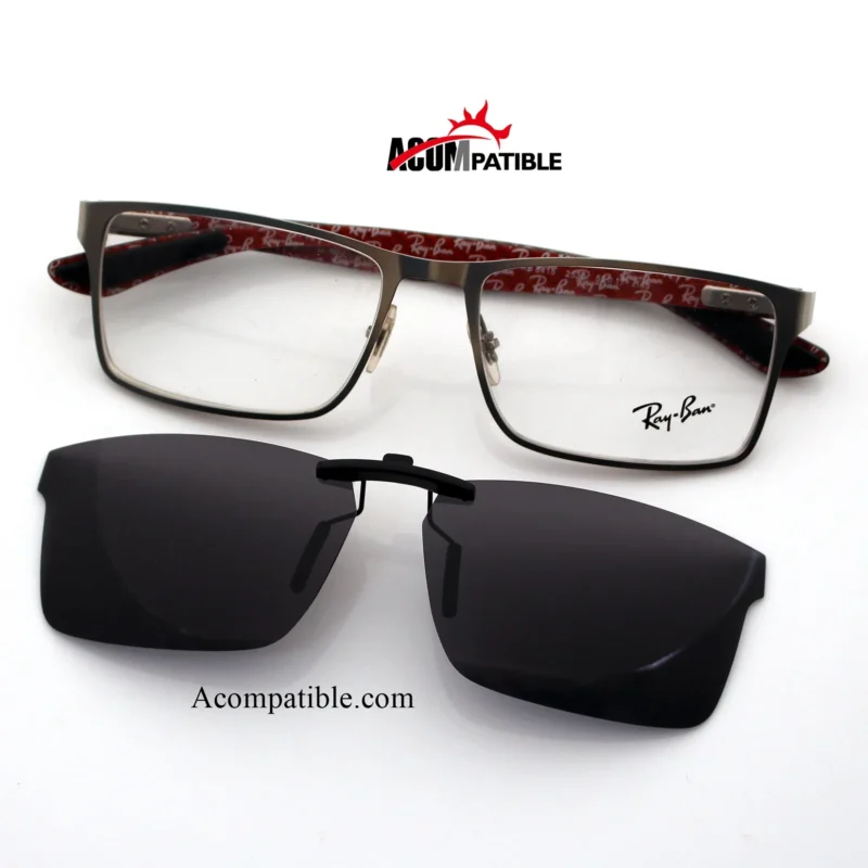 Custom Polarized Clip On Sunglasses For RayBan RB8415 (55mm) 55-17-145 55x17 (Black Color) - Image 2