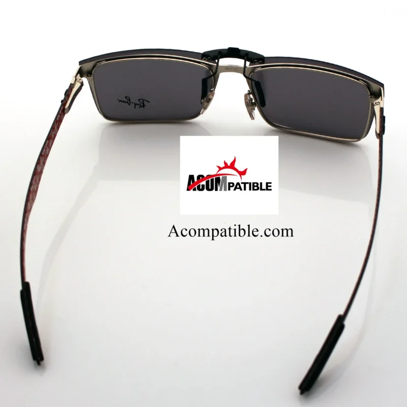 Custom Polarized Clip On Sunglasses For RayBan RB8415 (55mm) 55-17-145 55x17 (Black Color) - Image 4