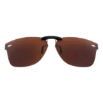 Custom Polarized Clip On Sunglasses For RayBan Wayfarer RB5121 (47mm) 47-22-145 47x22 (Bronze Brown)