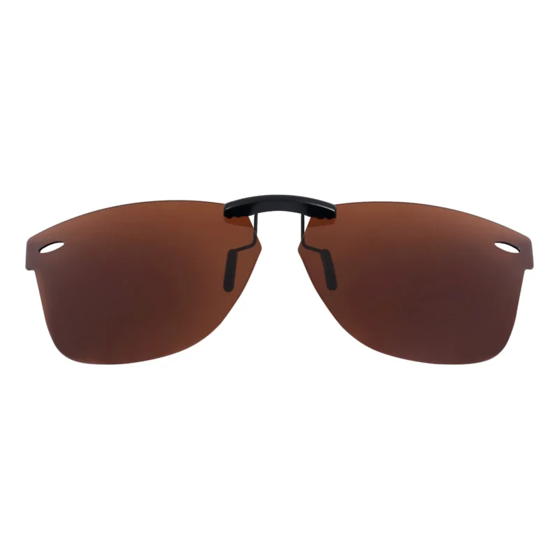 Custom Polarized Clip On Sunglasses For RayBan Wayfarer RB5121 (47mm) 47-22-145 47x22 (Bronze Brown)