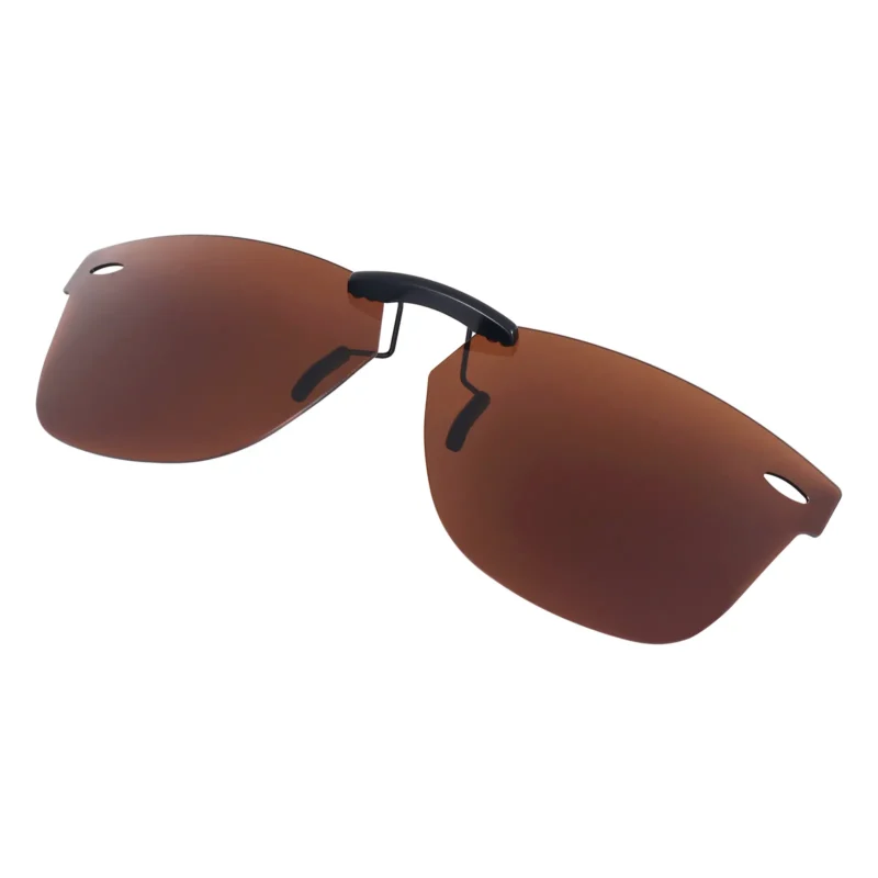 Custom Polarized Clip On Sunglasses For RayBan Wayfarer RB5121 (47mm) 47-22-145 47x22 (Bronze Brown) - Image 2