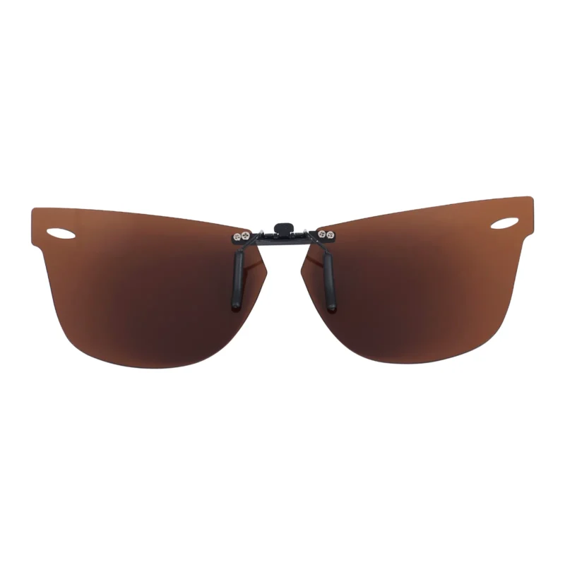 Custom Polarized Clip On Sunglasses For RayBan Wayfarer RB5121 (47mm) 47-22-145 47x22 (Bronze Brown) - Image 3