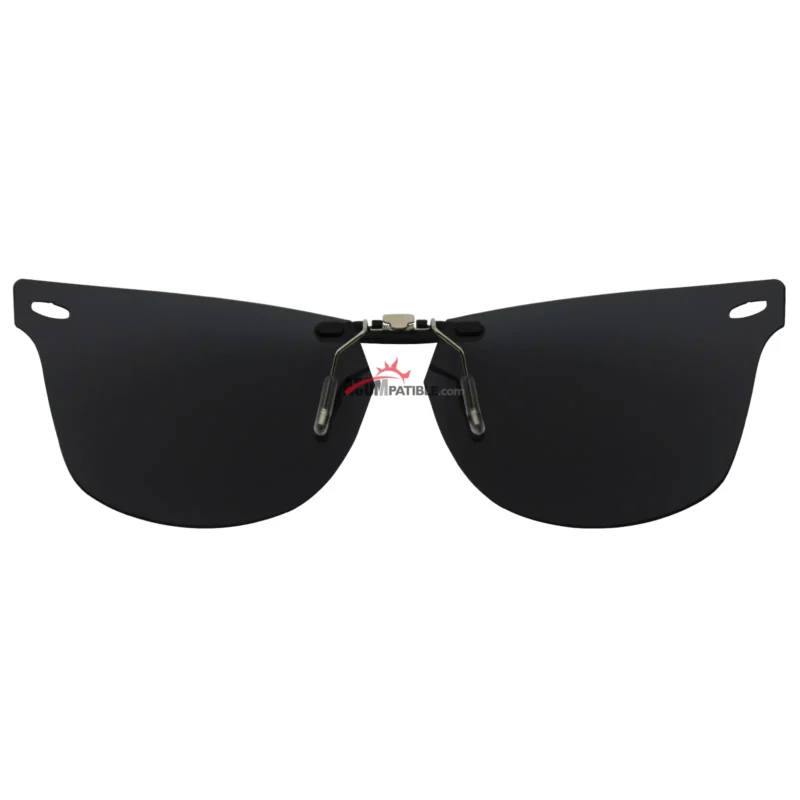 Custom Polarized Clip On Sunglasses For RayBan RB7034 (50mm) 50-19-150 50x19 (Black) - Image 3