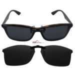 Custom Polarized Metal Clip On Sunglasses For RayBan RB7047 (54mm) 54-17-140 54x17 (Black Color)