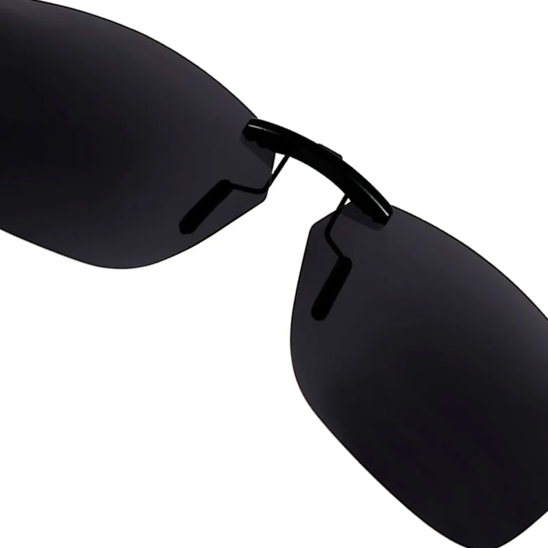 Custom Polarized  Clip On Sunglasses For RayBan RB7047 (56mm) 56-17-145 (Black Color) - Image 4