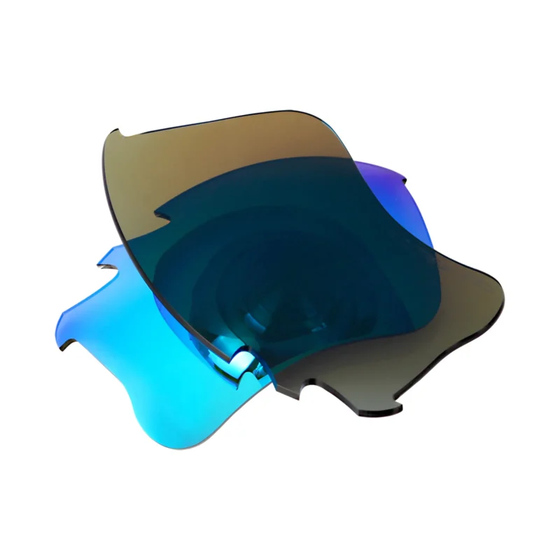 Replacement Vented Lenses for Oakley Flak Jacket XLJ / Flak Jacket XLJ Asian Fit (Ice Blue Mirror) - Image 3