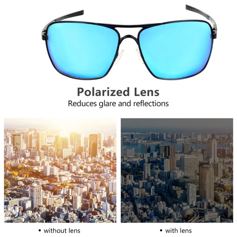 Replacement Polarized Lenses for Oakley Plaintiff Square OO4063 (Blue Coating) - Image 3