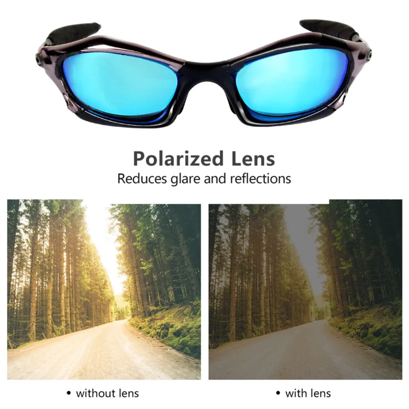 Replacement Polarized Lenses for Oakley Splice (Ice Blue Mirror) - Image 3