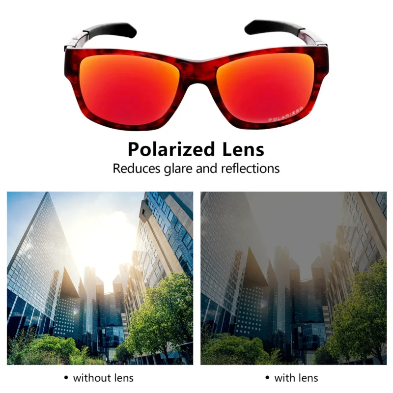 Polarized replacement Lenses For Oakley Jupiter Squared LX OO2040 (Fire Red) - Image 3